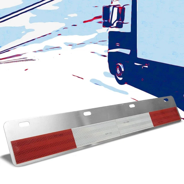 Fleet Engineers 033-04259 Straight Red/White Reflective Conspicuity Plate Strip