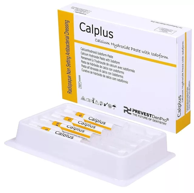 Dental CALPLUS Calcium Hydroxide Paste With Iodoform 4 x 2gm Syringe Pack