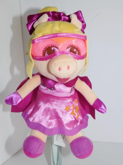 Miss Piggy Plush Super Hero Disney Junior Pink Muppets Stuffed Toy