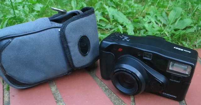 Estuche para cámara fotográfica Chinon Auto 5501 vintage de 35 mm probado funcionando