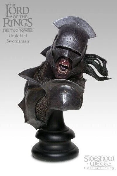 SIDESHOW WETA URUK-HAI SWORDSMAN Bust Lord of the Rings Statue #1961/ ...
