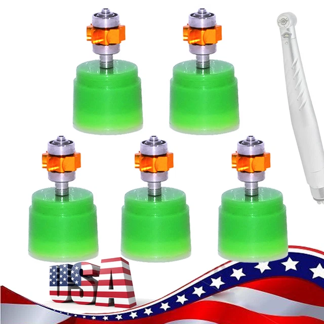 5PCS Denshine -Durable Dental Cartridge Ceramic Rotor for LED High Handpiece