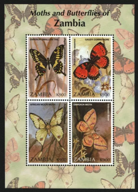 Sambia 1997 - Mi-Nr. 709-712 ** - MNH - KLB - Schmetterlinge / Butterflies