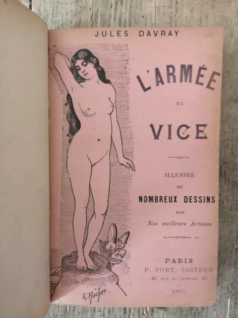 Rare - Jules Davray - L’armée Du Vice - Nombreux Dessins - 1895 - Bon Etat