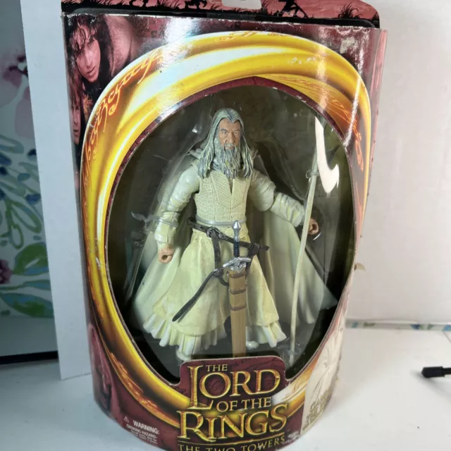 NIB The Lord of the Rings The Two Towers Gandalf The  White Action Figure Toybiz