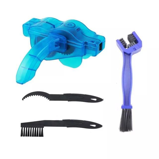 4pcs Bicycle Chain Cleaner Bike Wash Tool Cycling Scrubber Cleaning Brushes Whee
