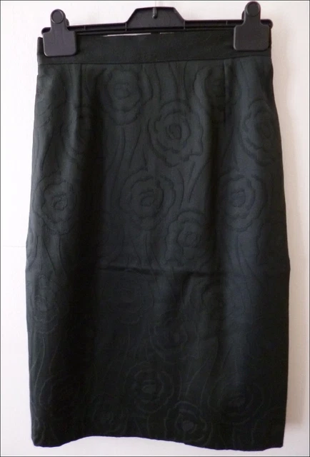 Jupe Droite Noire Vintage Electre Paris - Taille 38, Tissu Magnifique, Style Crayon, Occasion Très Bon état