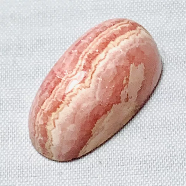 Cabochon ovale rodocrosite vero grande rosa 29,14 carati 22x11,2 mm