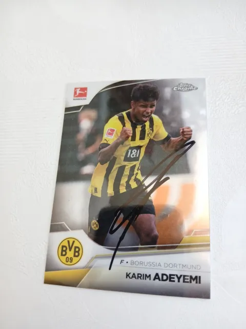 Trading Card signiert Karim Adeyemi Borussia Dortmund NEU