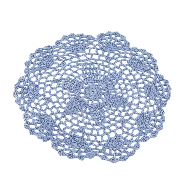 Round Hand Crochet Floral Lace Doily Placemat Table Mat Table Topper Decor FW