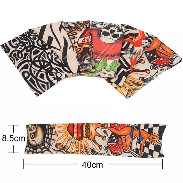 Nylon Sleeve 6pcs Men Women  Temporary Tattoo Sleeve Arm Stockings Tatoo Cool AU 2