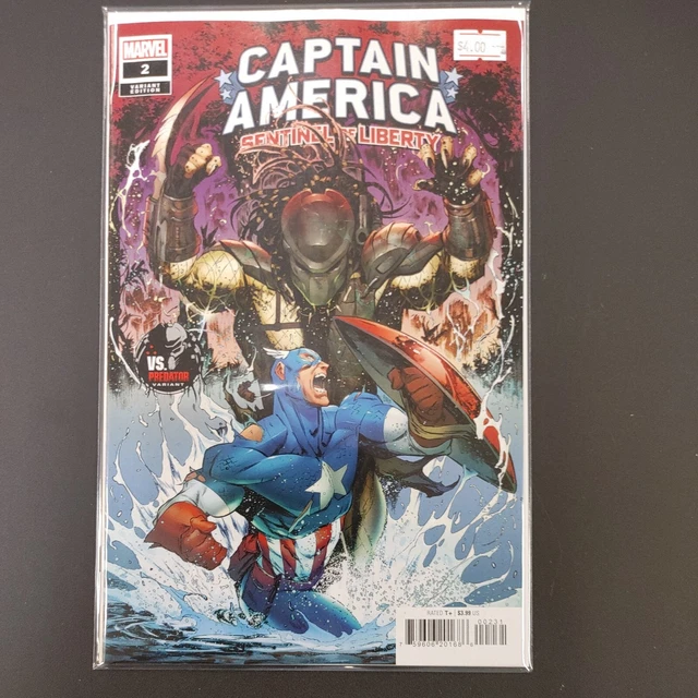 Captain America 2 sentinel of liberty VS PREDATOR variant Marvel 2022 2B NM