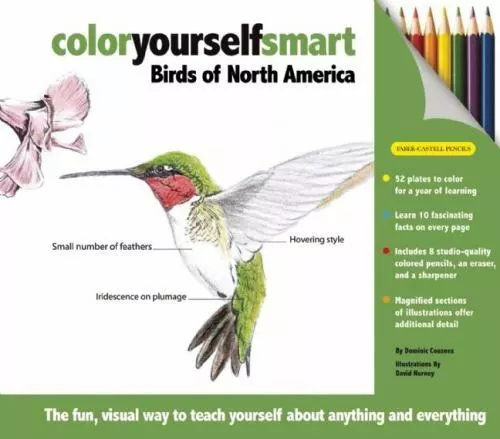 Color Yourself Smart: Birds of North America [With 8 Colored Pencils]