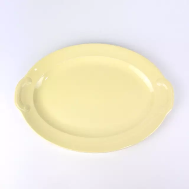 Vintage Lu-Ray Pastels USA TS&T 12” Plate Platter Pale Yellow 1940’s USA