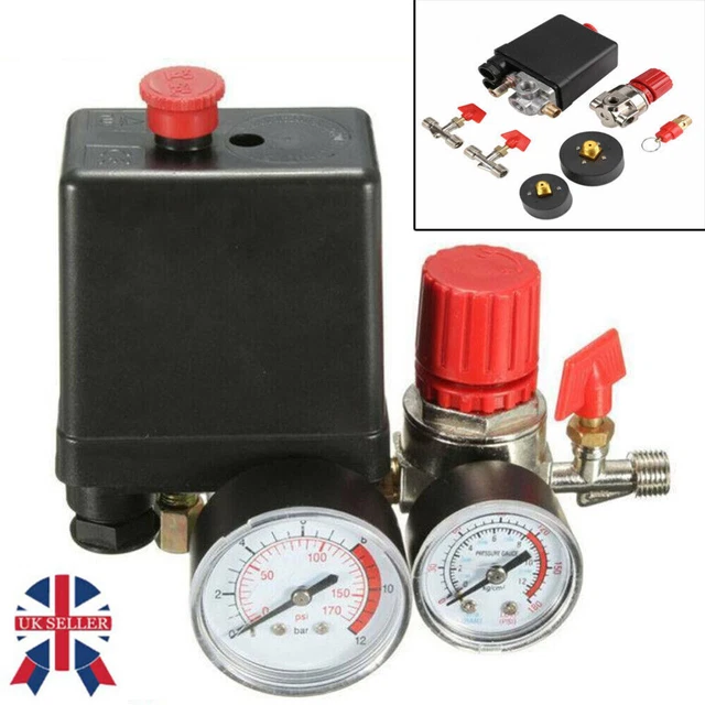 240V 15A AIR Compressor Auto Pressure On Off Switch Control Valve