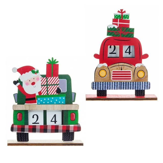 Calendario conto alla rovescia decorazione calendario tradizionale intaglio legno