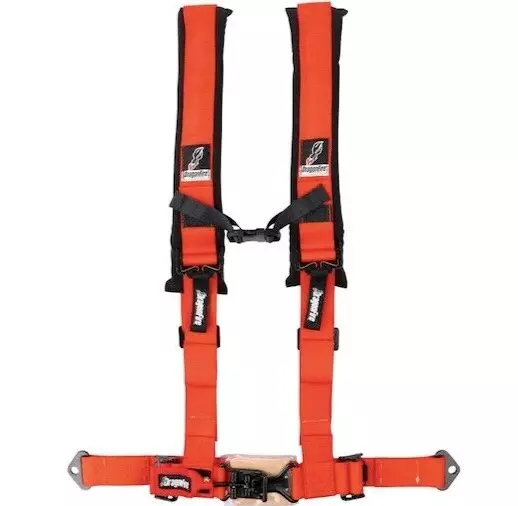 DragonFire Racing Orange 2" Buckle H-Style Harness Restraints 521405