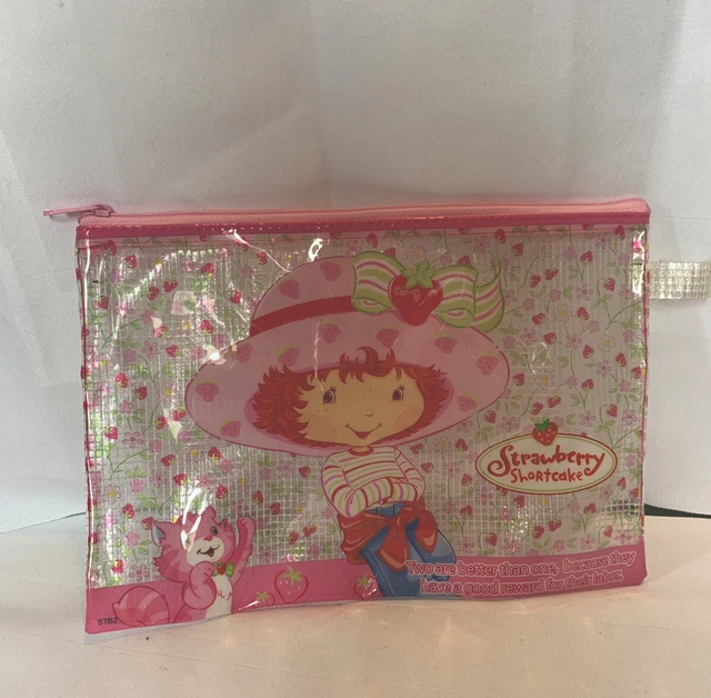 STRAWBERRY SHORTCAKE CUTE Kids Wallet Folder Zip Up Pencil Case girls
