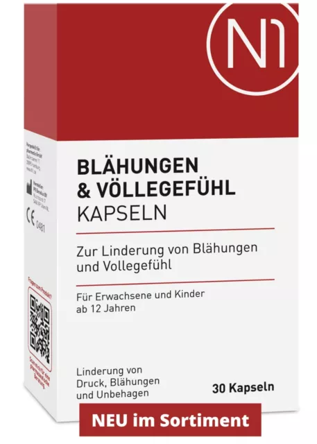 N1 Blähungen & Völlegefühl Kapseln 30 St. - [Medizinprodukt gegen Blähungen]