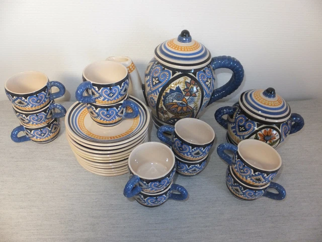 Tasse a cafe the chocolat en faience de quimper f.fouillen