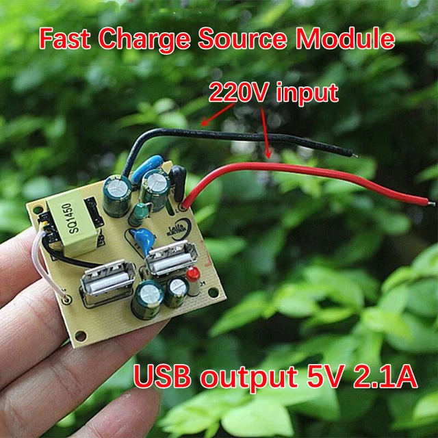 5V2.1A 2 Way USB Output Fast Chare Power Module 220V To 5V Isolation SwitchP LEI