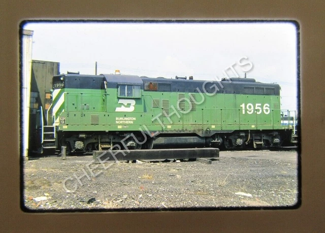 Original '73 Kodachrome Slide BN Burlington Northern 1956 GP9    36F52