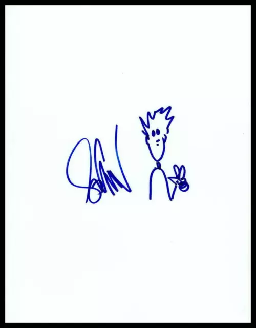 Seth Green Hand-Drawn Signed Autograph Original Art Sketch - Robot Chicken