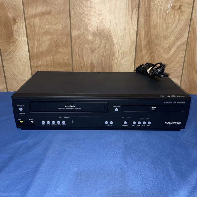 MAGNAVOX DVD VHS Combo Player DV220MW9 4 Head VCR Recorder FOR PARTS or