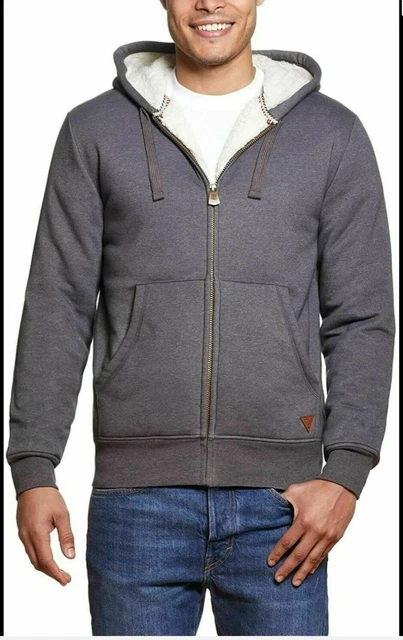 NWT XXL Original Weatherproof Men’s Fleece Lined Hoodie Full Zip Jacket Gray