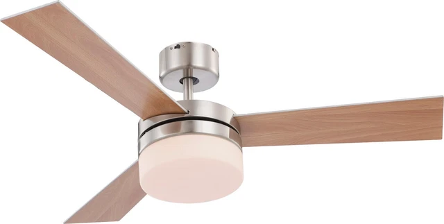 Ventilateur de plafond avec Télécommande Ventilateur Lumière Alana Nickel 105 cm