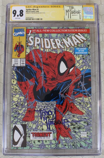 SPIDER-MAN #1 CGC 9.8 (1990) Todd MCFARLANE signature w header (Marvel)