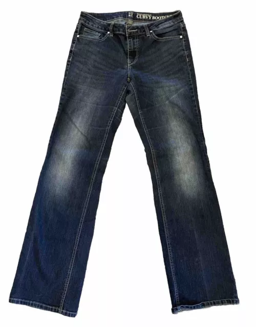 NY&C Curvy Bootcut Denim Jeans Women's 8 Cotton Blend