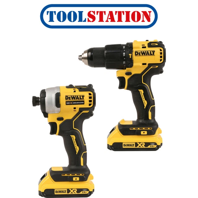 DEWALT DCK2062D2TGB 18V XR Brushless Compact Combi Drill & Impact