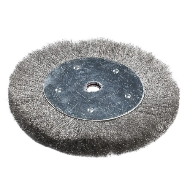 Reliable Crimped Stainless Steel Wire Wheel Brush for Bench Grinder 8 inch