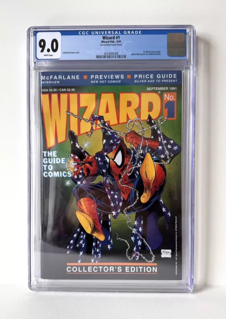 Wizard Magazine 1 CGC Graded 9.0 VF/NM Todd McFarlane Spider-Man 1992