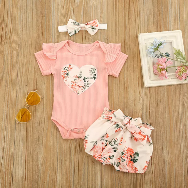 Pantaloncini floreali abiti con volant neonata bambina
