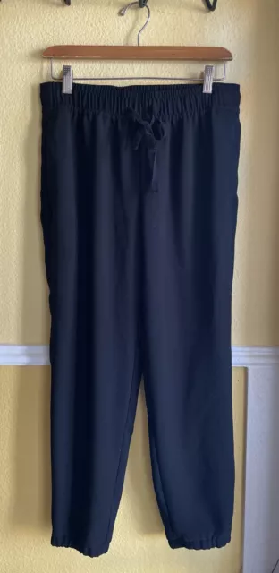 J Crew Pull On Crepe Jogger Style Pants B8523 Black Women's Size 4