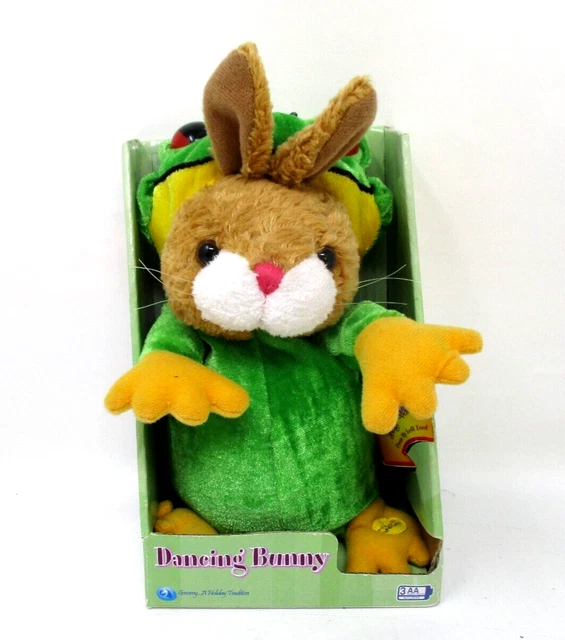 GEMMY DANCING BUNNY Animated Plush in Frog Costume Easter 2003 £17.81 ...