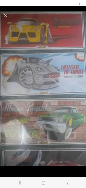 Mean Machines Metal Plaques