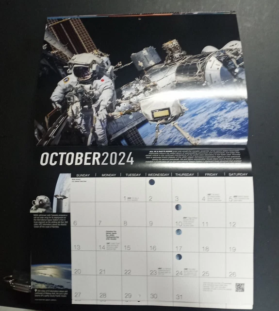REAL 2024 CALENDAR NASA ISS International Space Station 10" x 13" RARE