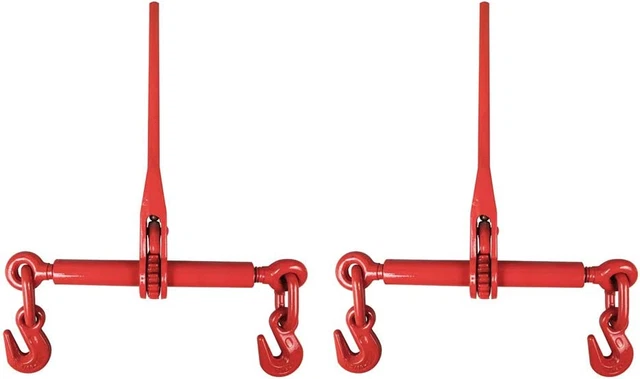 Ratchet Chain Load Binder 5/16"-3/8" with 2 Grabs,5,400 Lbs. Load Capacity,Use w
