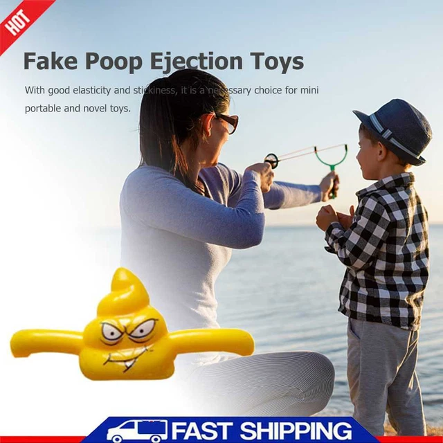 MINI FAKE POOP Slingshot Kits Reusable Poop Ejection Toy for Children ...
