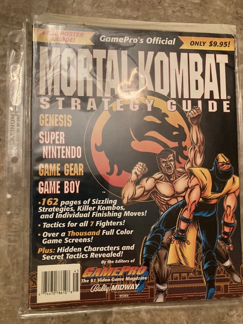 RARE MORTAL KOMBAT Game Pros Official Strategy Guide 1992 Genesis Super ...