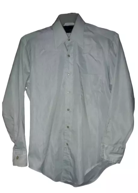 Vintage Sears Perma-Prest Size 15 1/2 x 34 Long Sleeve Dress Shirt