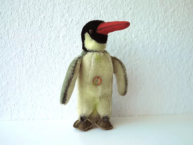 STEIFF Pinguin 2500/22 „PEGGY“ MOHAIR 22cm Nickelknopf RARITÄT