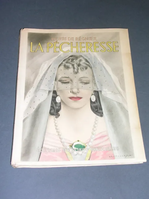 Illustré H. De Régnier La pècheresse 1944 numéroté sur vélin Ill. Brunelleschi