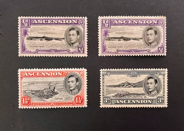 Ascension 1938 George VI  Definitives Perf 13-5  MM