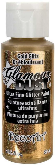 Pintura de brillo al polvo glamour 2 onzas - brillo dorado 766218049711
