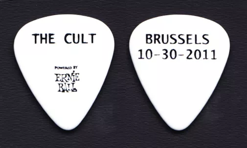 The Cult Brussels White Guitar Pick - 2011 Tour