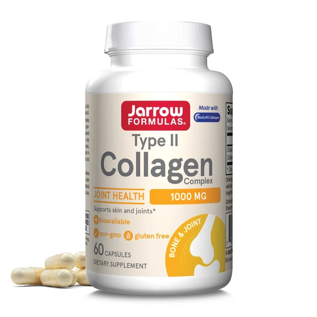 JARROW FORMULAS® TYPE II Collagen Complex 1000 mg Supplements, Supports ...